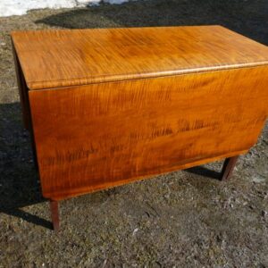 Tiger maple drop leaf table