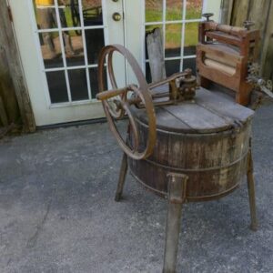 19th c Hand operated Wringer Washer