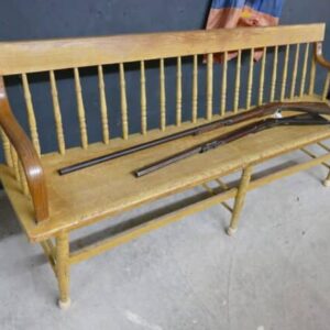 I have 2 8 foot deacons benches circa 1850 from The Advent Church in Danbury New Hampshire they have their original yellow paint and are in excellent condition 500 each
