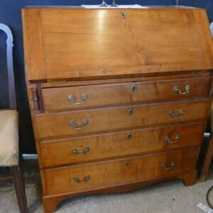 wonderful figured maple circa 1780 slant front desk 19 deep 36 inches wide and 41 inches tall