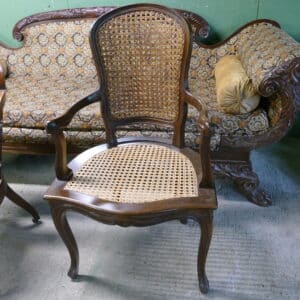 Louie XV style cane chair